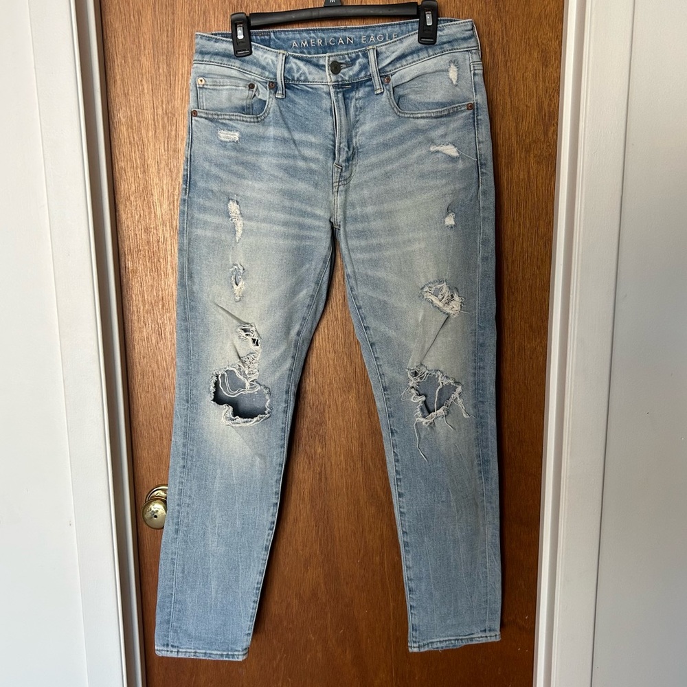 American Eagle Next Level Flex Ripped Skinny Jeans